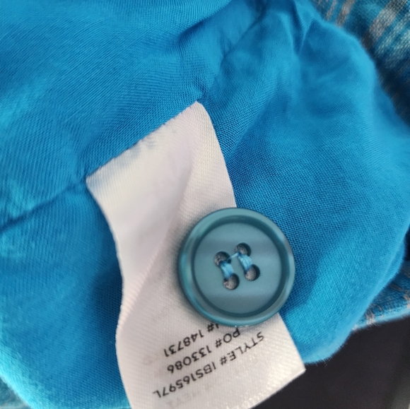 Lulu's Blue Gray Stripe Linen Skort Size Medium - Picture 6 of 8